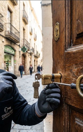 Servicio rápido de cerrajeros 24 horas y apertura de puertas de forma urgente en el casco antiguo de La Porxada, Granollers